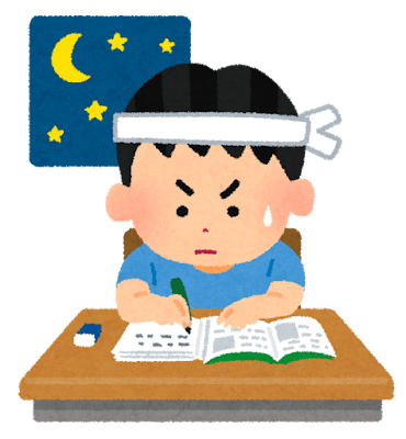 勉強する少年