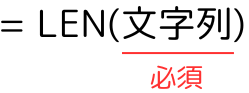 LEN関数の構成を説明