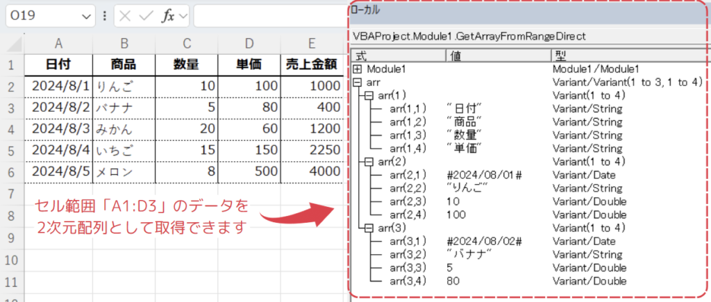 指定範囲（Range）を使用する方法