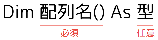 動的配列の宣言方法