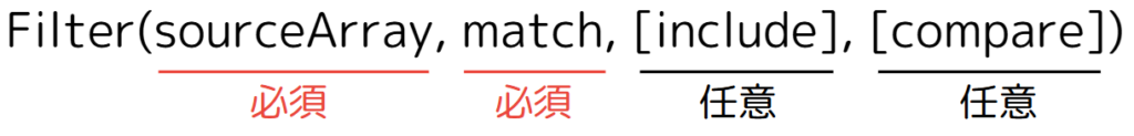 Filter関数の基本構文
