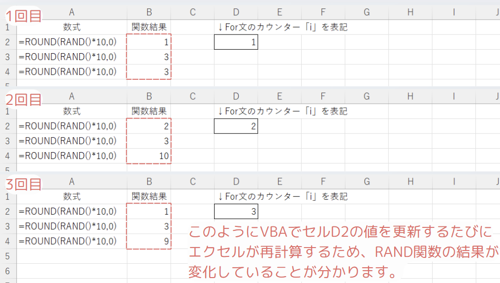 エクセルの処理タイミング結果