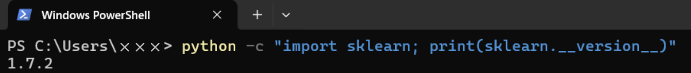 scikit-learnのバージョン確認方法