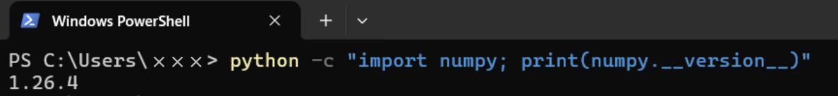 numpyのバージョン確認