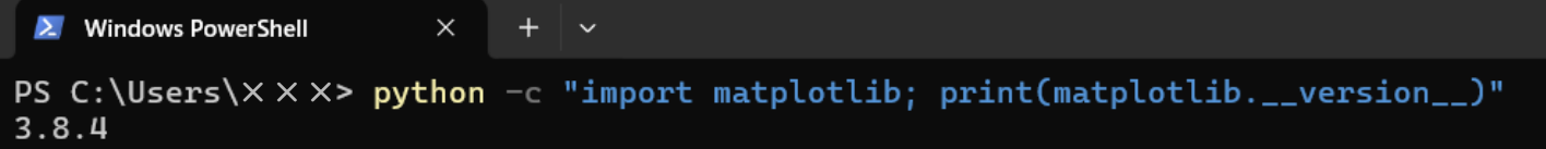 matplotlibのバージョン確認方法